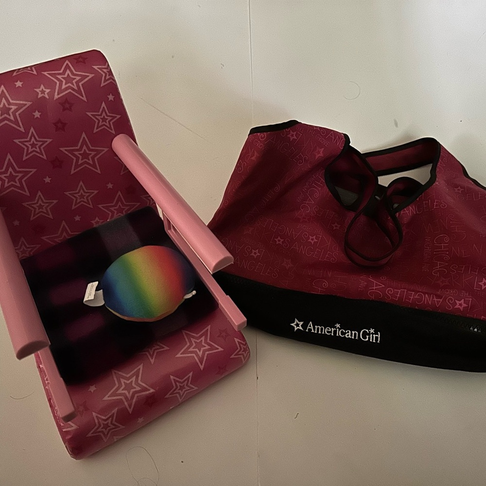 American Girl Pink Starry Doll Chair